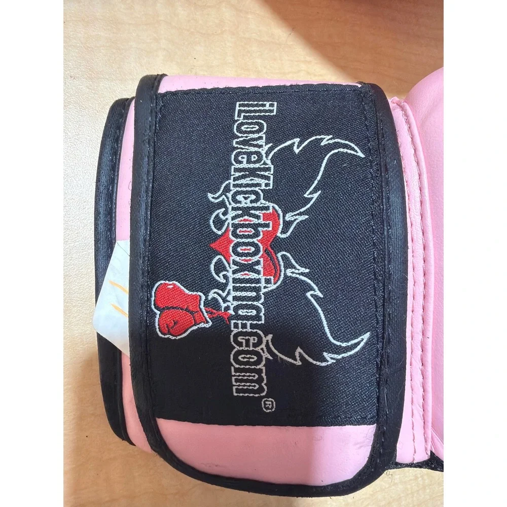 iLoveKickboxing Pink Boxing Gloves and Hand Wraps Set Training Gear